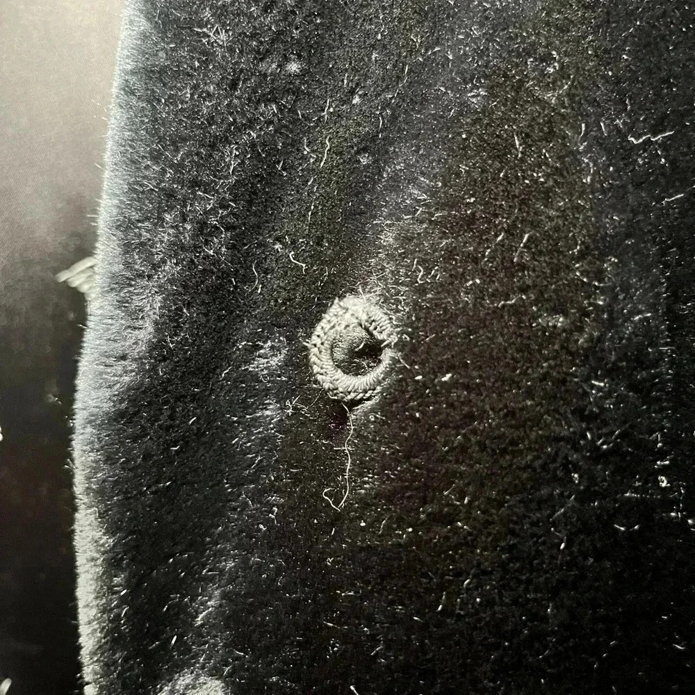 Vintage Womens Coat 13-14 Glenoit Intrigue Black Faux Fur Union Made in USA. - Picture 6 of 14